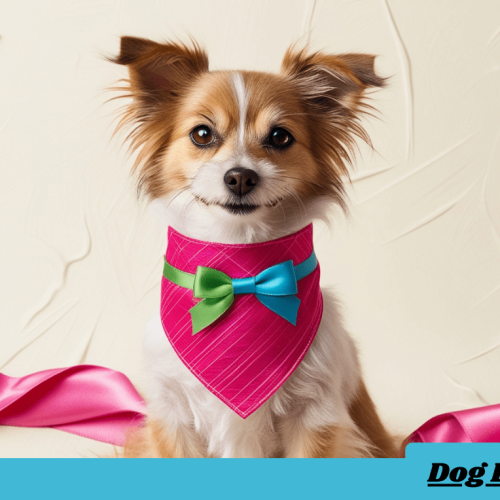 pink bandana with bows for dogs